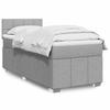 Box Spring Bed with Mattress Light Grey 80x200 cm Fabric