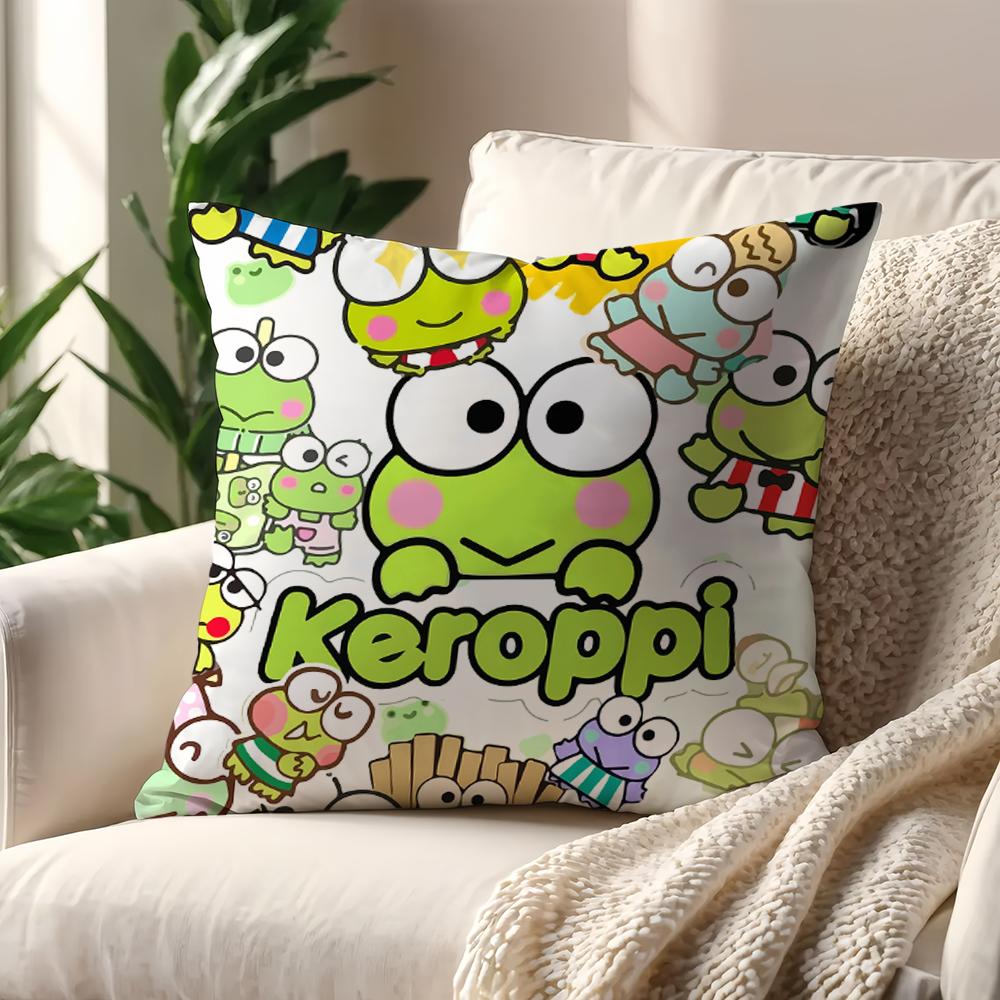 KKeroppi Cute cushion cover For Pillow Printing Sofa Decoration Home Car Room Coffee Shop Office Nordic Simplicity