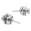2Pcs Guitar Strap Locks Security Buttons Heavy Duty Metal Flat Round Head Non Slip Fall Resistant