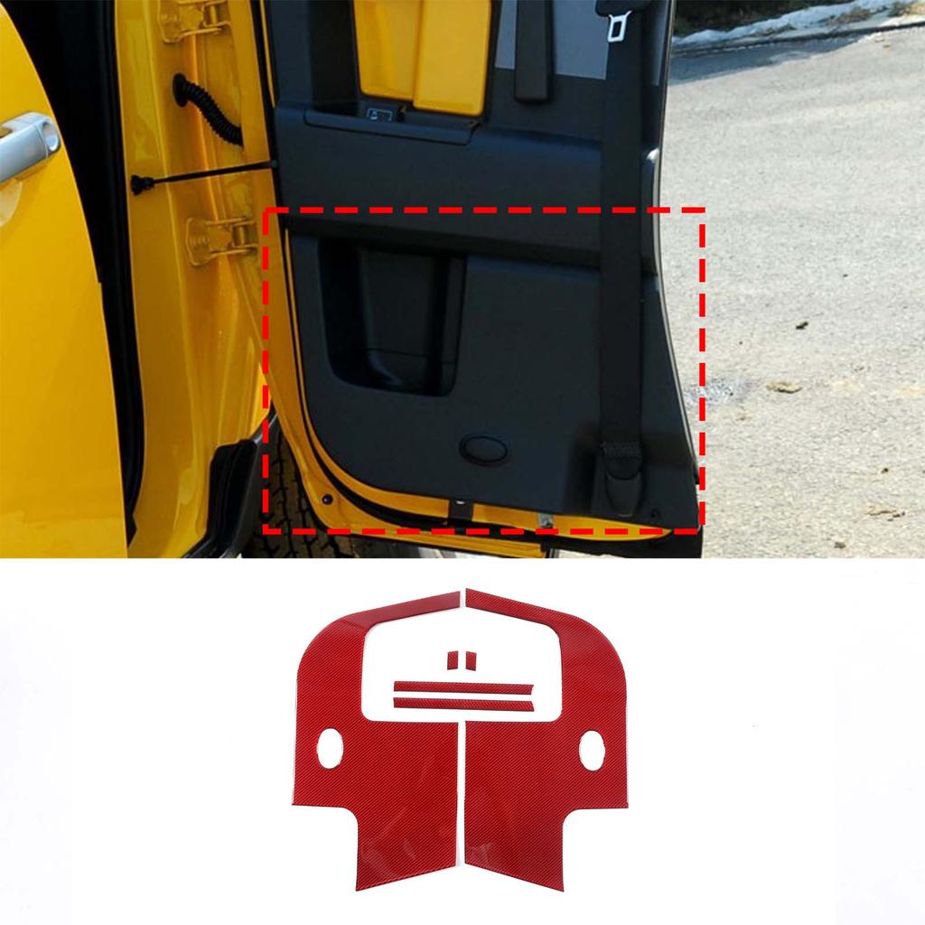 Soft Carbon Fiber Car Inner Rear Door Anti Kick Panel Trim Sticker For Toyota FJ Cruiser 2007-2021 Car Accessories