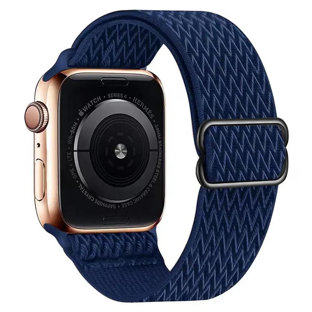 Эластичный нейлоновый ремешок для Apple Watch ultra 2 49 мм Series 9/8/7 41 мм 45 мм 38/42-40 мм/44 мм Богемский браслет ремешок для iWatch 6 5 4 3 Se