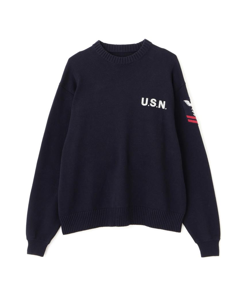AVIREX NAVAL CREWNECK KNIT SWEATER XL 783-3932006 navy