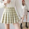 Pleated Skirt Short Skirt Women's New Summer High Waist Korean Version Fruit Green A-shaped Skirt