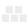 5Pcs Aluminum Profile End Cap Alloy Metal Cover Plate Linear Moving Parts 4040 Double GroovesSilver