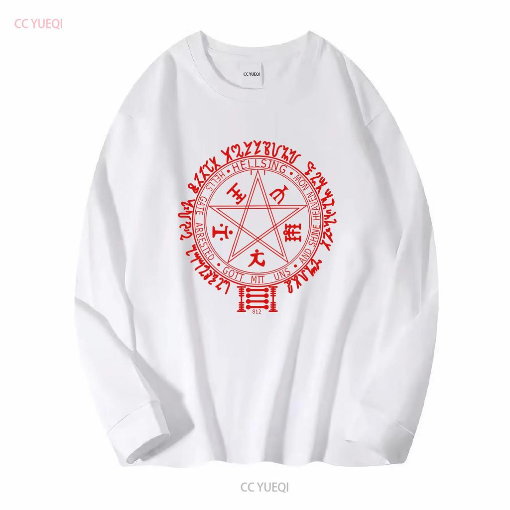 Hellsing Алькард Пентаграмма Футболка Мужская и Женская Размеры bc 244 с длинным или коротким рукавом винтажная стираная топ для повседневной носки