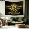 Custom Name AEK Athens Printed Tapestry – Wall Hanging for Bedrooms, Dorms, and Home Decor