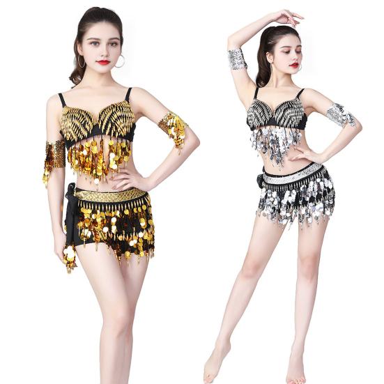 Цепочка на талию для танца живота с пайетками, хип-шарфы, двухъярусная талия