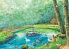 APPLEONE 500-320 Ikoi No Izumi (Relaxing Fountain) by Mito Nishikura, 500-piece (53 X 38 Cm) Jigsaw Puzzle, Made In Japan