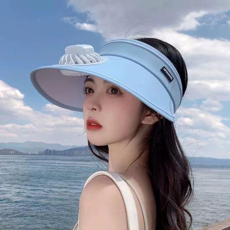Breathable Cooling Fan Hat Sunscreen Fan Sun Visor Hat Fishing Hat Cooling Peaked Cap Hat Usb Charging Hat Fan For Sport Sunhat
