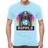 Mens Ripple XRP HODL On We Are Going To The Moon T Shirts Vaporwave Bitcoin Tshirt Hip Hop T Shirt Cotton Oversized Tee Tops