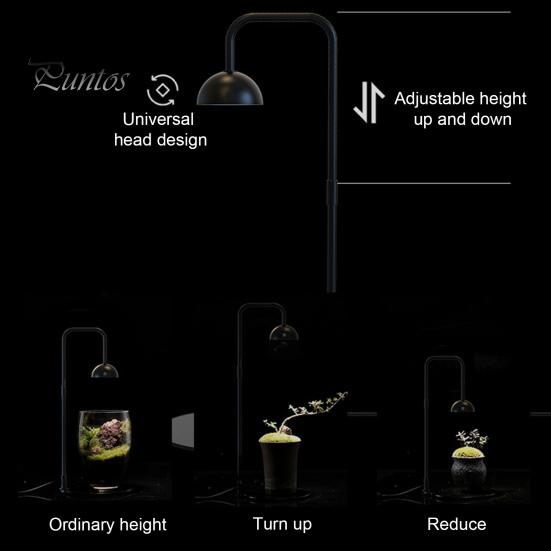 Микроландшафтная лампа для выращивания растений с регулировкой высоты и регулировкой яркости, без мерцания, светодиодная лампа для растений со спектром, подобным солнечному