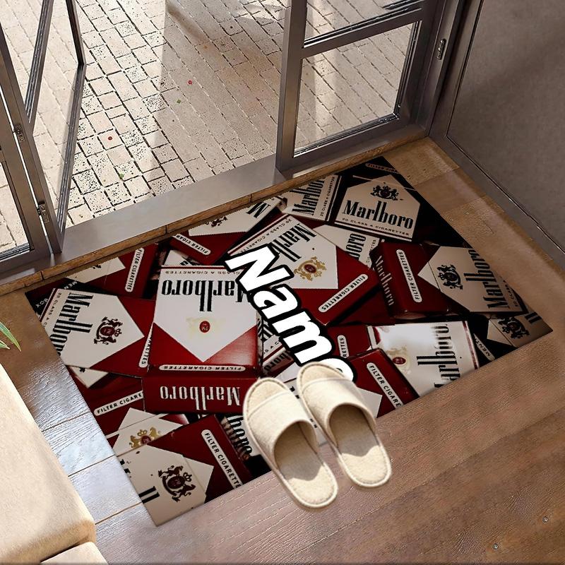 Custom Name Personalized Marlboro Print Carpet, Versatile Home Decor Rug, for Playroom, Apartment, Balcony, Entryway, Hallway Gift