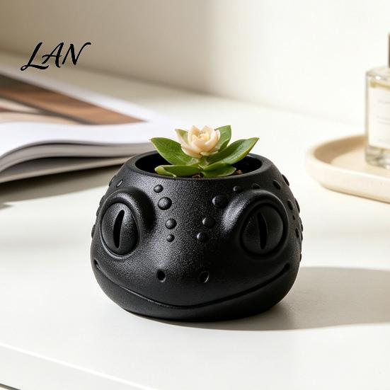 Small Animal Flower Pot Lizard-Shaped Planter, 3D Printed Cute Pot, Reptile Shaped Planter Desk Plant Container for Indoor Bookshelf, Desktop,