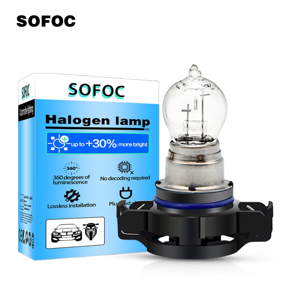 SOFOC PSR24W Car Signal/Auxiliary Lights DRL Fog Lights Brake Reverse Lights etc 24W Warm White 2pcs