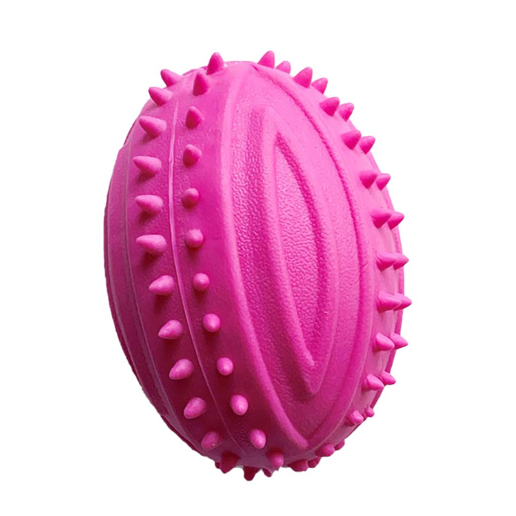 Dog Rugby Ball Toy Bite Resistant Teeth Grinding TPR Interactive Dog Chewing Toy for Small Dogs