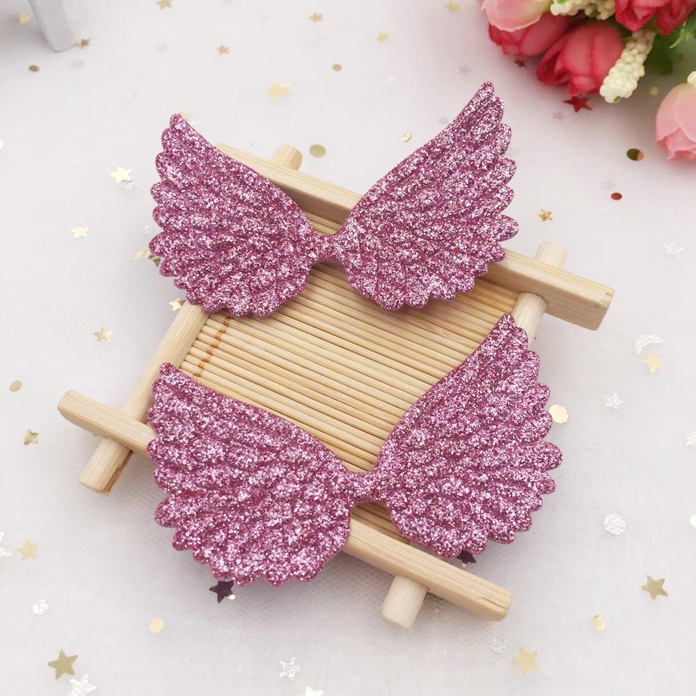 16pcs 42mm*70mm Glitter Paillette Big Angel Wings Appliques Patches Wedding DIY Craft Supplies