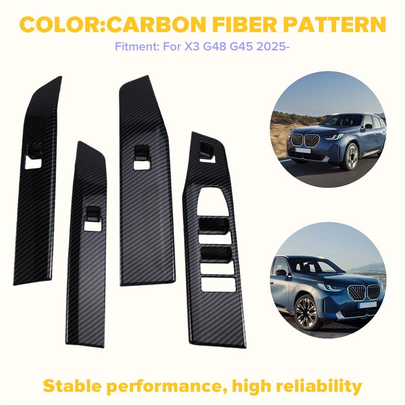 For BMW X3 G48 G45 2025-Window Switch Lifter Panel Trim Frame Cover Sticker Interior Accessories Car