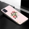 Чехол с розовым цветком для Samsung Galaxy S21 Ultra A51 A71 A52 A72 5g S20 Fe A50 A70 A41 A31 A30 A21s, черный чехол из ТПУ для телефона, капа