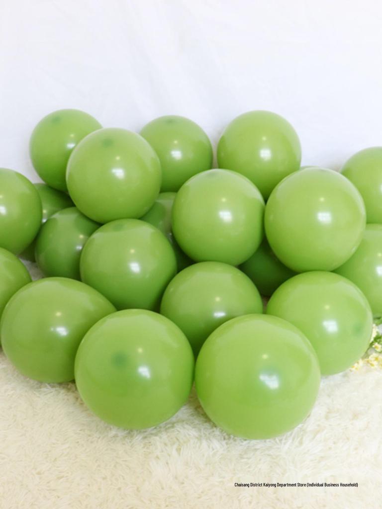 10-дюймовые Утолщенные Авокадово-зеленые Лесные Матовые Круглые Латексные Шары - Ретро Декор для Открытия