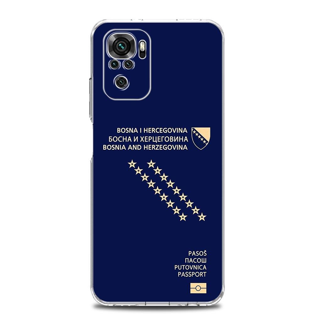 Чехол для телефона для Xiaomi Redmi Note 15 14 13 12 4G 10 11 Pro Plus 5G 14C 13C 12C 10C, ТПУ чехол, Паспорт Боснии и Герцеговины