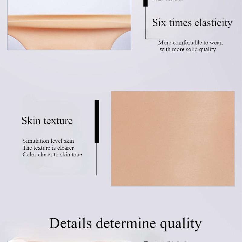 Round Neck Silicone Prosthetic Breast That Can Shake Women's Clothing Big Shot Oversized Cosplay Fake Chest Comic Exhibition Anchor Supplies