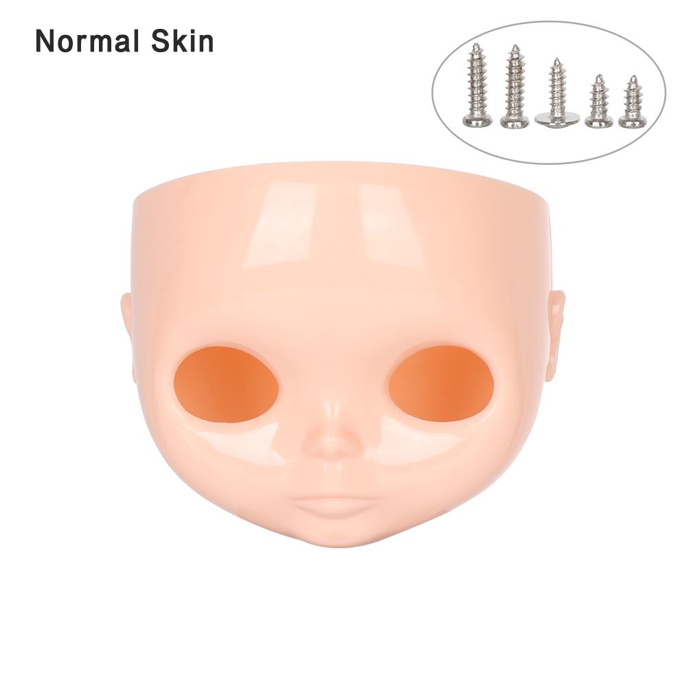 1PC 1/6 Blyth DIY Doll Factory Dolls Faceplate With Backplate 30cm Plastic Blyth No Makeup Face and Screw Toys Accessories