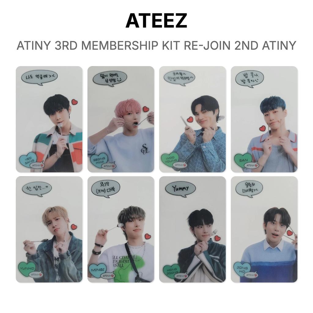 ATEEZ КРОШЕЧНЫЙ 3-Й НАБОР ДЛЯ ЧЛЕНОВ КЛУБА ПОвторное вступление 2-й КРОШЕЧНЫЙ Официальная фотокарточка