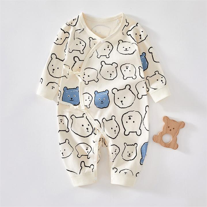 KIDDIEZOOM New Baby Boys Girls Rompers 100%cotton Cartoon Pattern Long Sleeves Jumpsuit Spring Autumn Toddler Infant Onesie