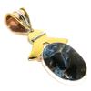 Natural Pietersite Gemstone TwoTone 925 Solid Sterling Silver Pendant 1.75" Z3p10