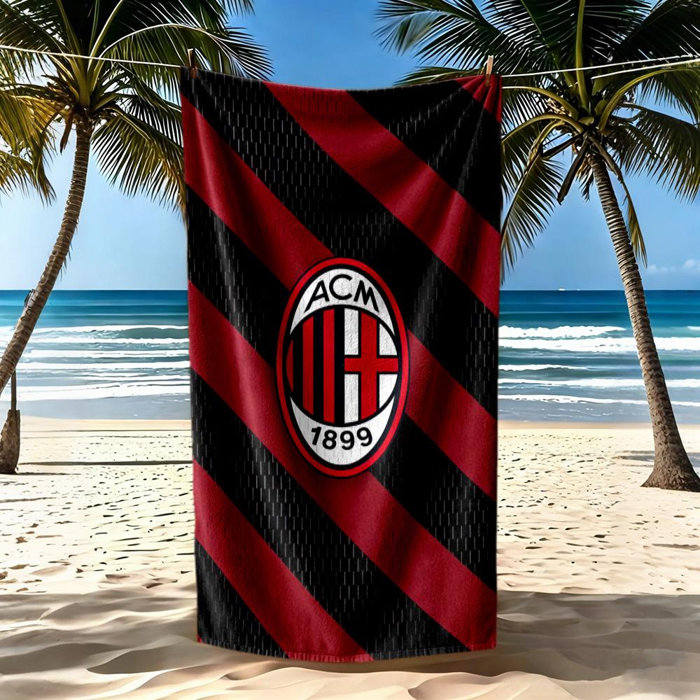 Ac Milan Beach Towel Quickdry Soft Microfiber Comfortable Lightweight Suitable For Swimming Gym Camping Yoga Vacation