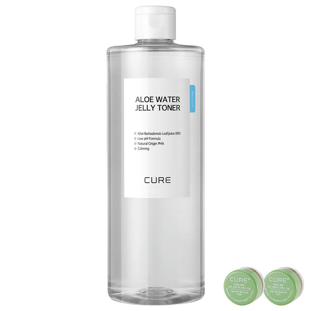Kim Jeong-moon Aloe Cure Aloe Water Jelly Toner 500 мл + Mini 2X Cream 3,5 г x 2 шт. набор, 1 набор