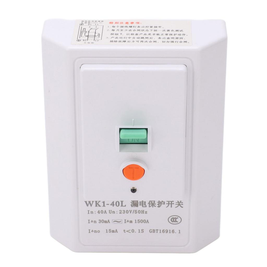 Автоматический выключатель защиты от утечки тока 40A 230V для обогревателя кондиционера