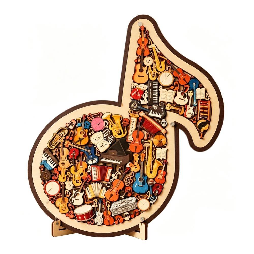 Irregular Shape Music Note Puzzle Musical Note Shaped Musical Instrument Puzzle For Adults