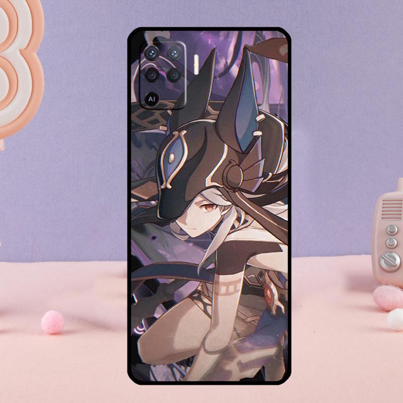 Чехол для телефона Genshin Impact Cyno для Oppo A80 A60 A40 A94 A54 A98 A78 A18 A38 A58 A16 A76 A96 A17 A77 A74 A57S A15