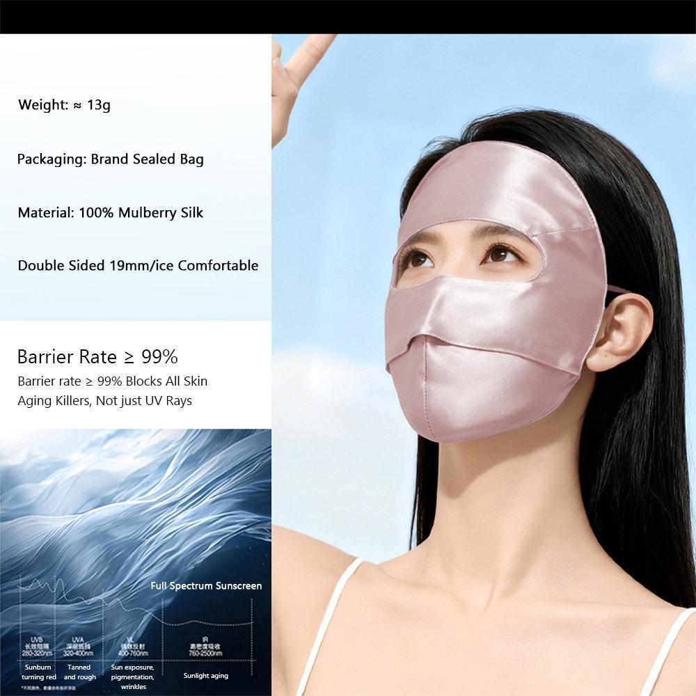 Breathable Summer Sunscreen Mask 100% Silk Bike Cycling Mask Fashion Face Mask  for Women