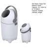 Diaper Pail with Airtight Lid Lid, Odor Control Bin, 15 Liter/ 15L Bin 4 Gallon Nursery Trash Can, Holds Up to 16 Diapers
