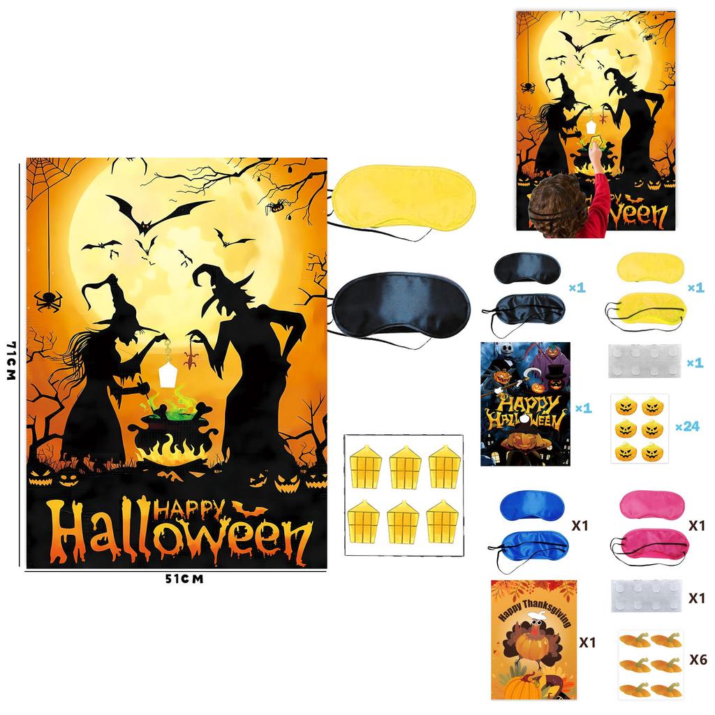 Halloween Christmas Thanksgiving Childrens Poster Game Wall Sticker For Party Decoration And Games