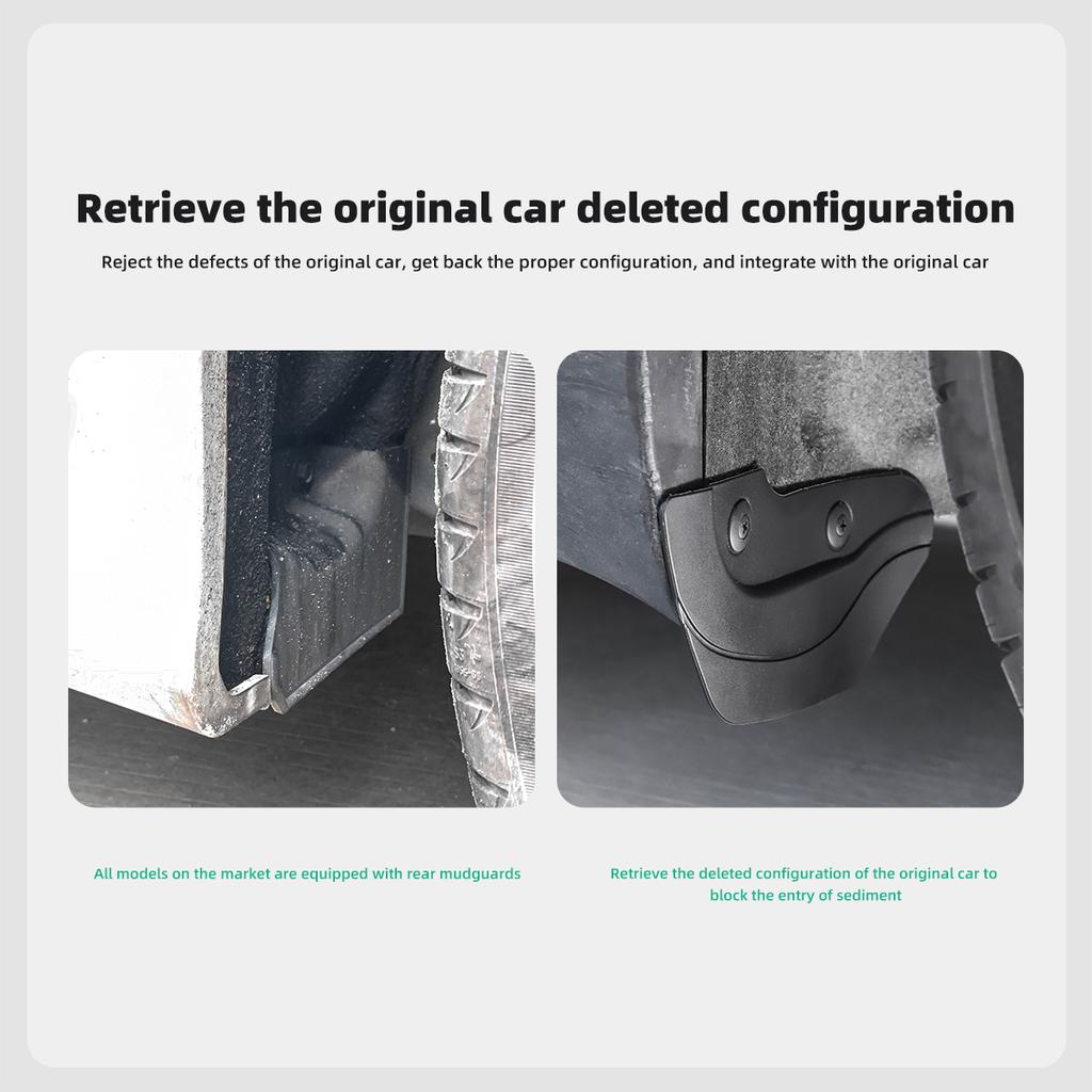 LUCKEASY For Tesla Model 3 Model Y -2023 Rear Wheel Mud Flaps Car Modification Accessories Splash Guards Mud Fenders