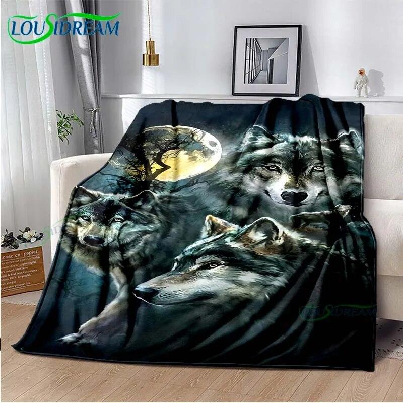 Wolf Throw Blanket Kids Game Sofa Blanket Adults and Children Blanket Blanket for Bed Picnic Blanket Blankets for Beds