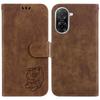 For Xiaomi Redmi A5 4G (171.7mm)/Poco C71 4G Wallet Case Tiger Imprint Leather Shockproof Phone Cover with Wrist Strap