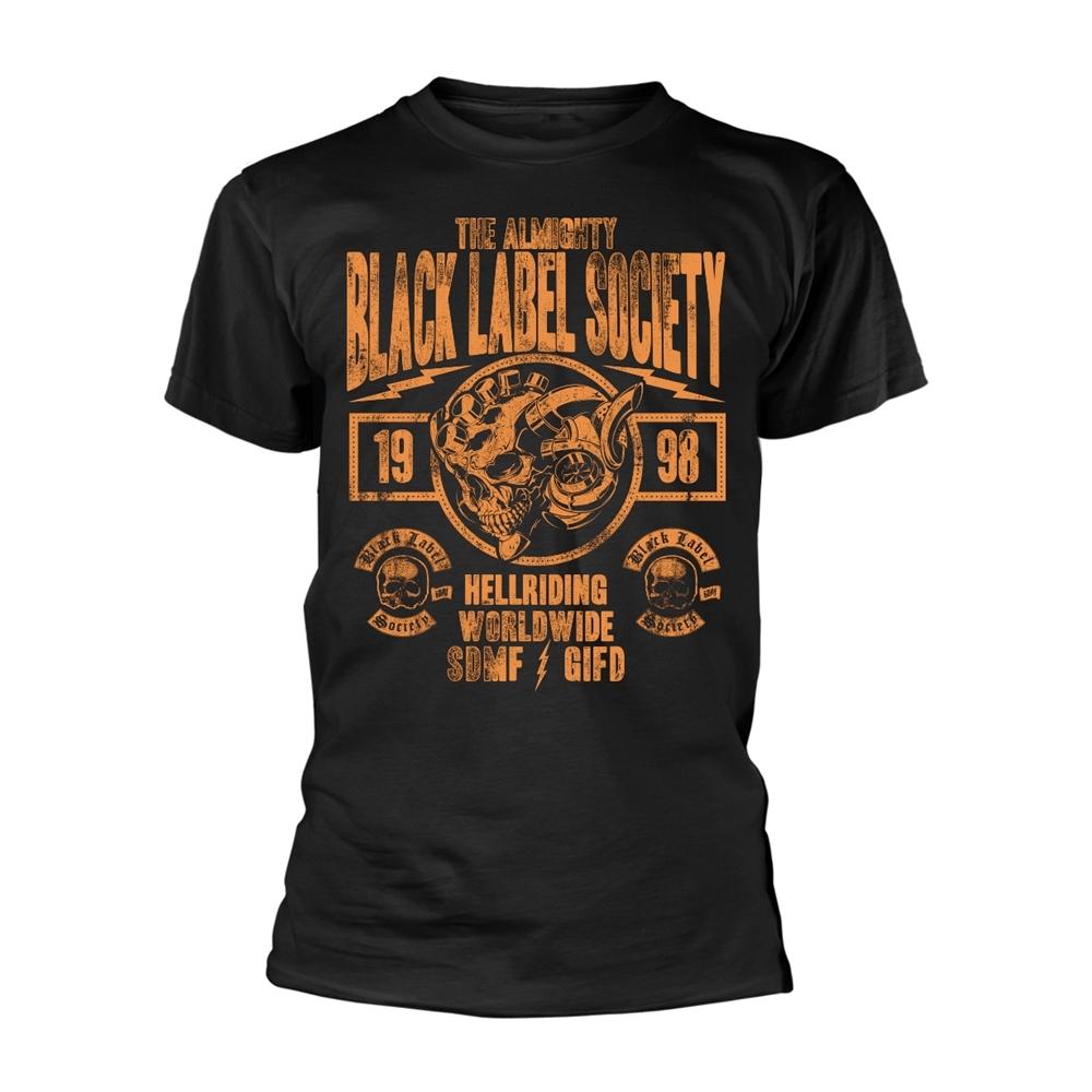 Black Label Society Unisex Adult Hell Riding Worldwide T-Shirt