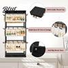 Multi-layer Jewelry Display Rack Earring Stand with 48 Hooks Holder