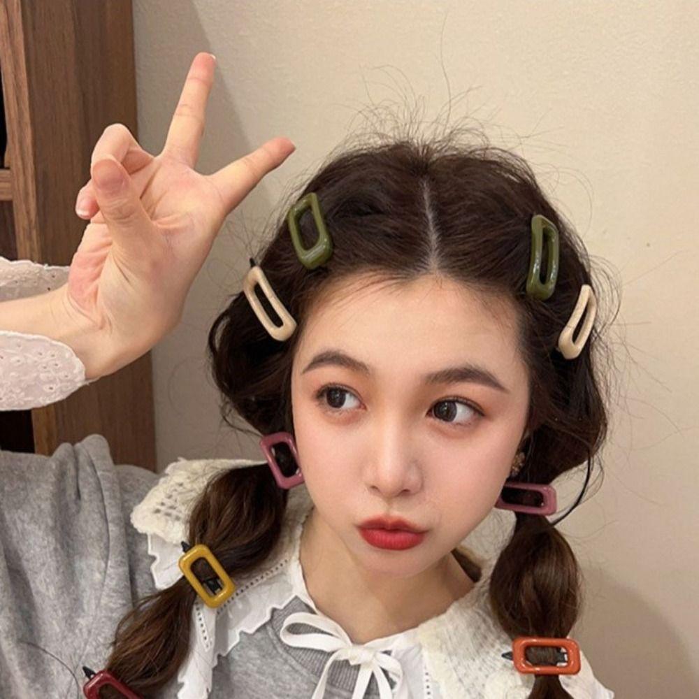 1 pair All Match Hair Clips Square Headwear High Quality Hair Accessories