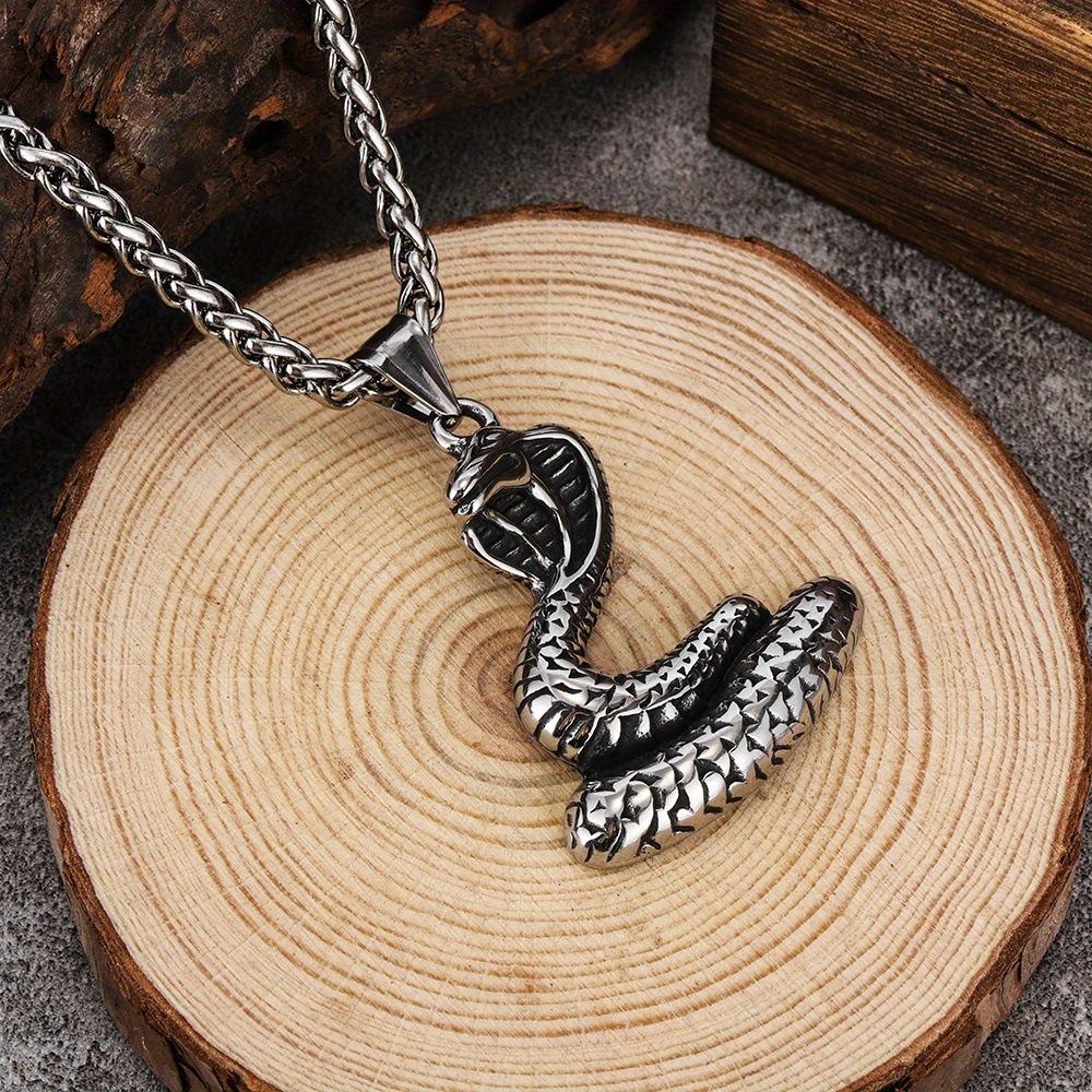 New European and American Cobra Pendant Hip Hop Versatile Titanium Steel Necklace