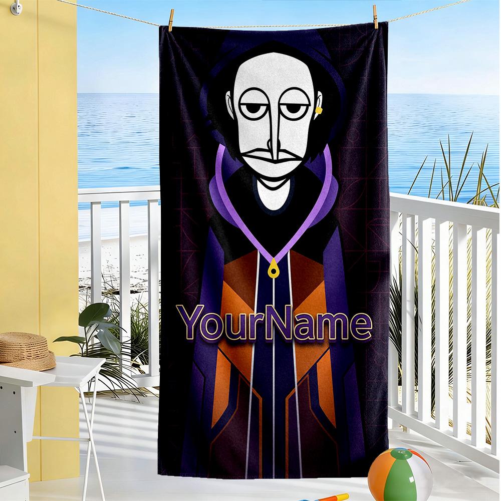 Incredibox Personalized Name Beach Towel Super Soft & Absorbent Suitable for Sports Travel Swimming Yoga Bathroom Beach And Pool