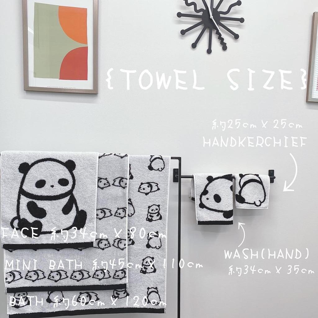 Полотенце Imabari Банное полотенце 60 см x 120 см Панда Панда Сделано в Японии Хлопок Imabari Милый хлопок Рисунок панды Детский сад Детский сад Школьные товары с пандой