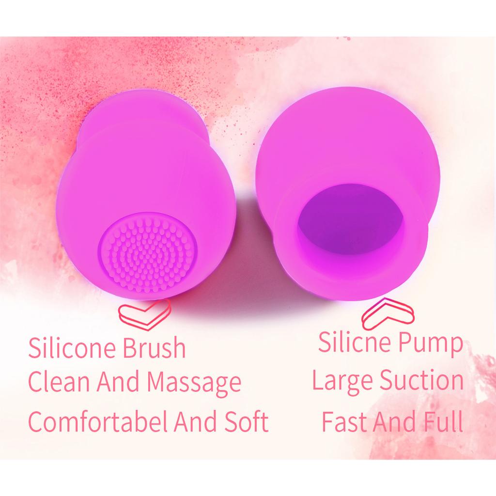 Lip Plumper Device Buty Mouth Quickly Face Cln Silicone Lip Pump With Brush
