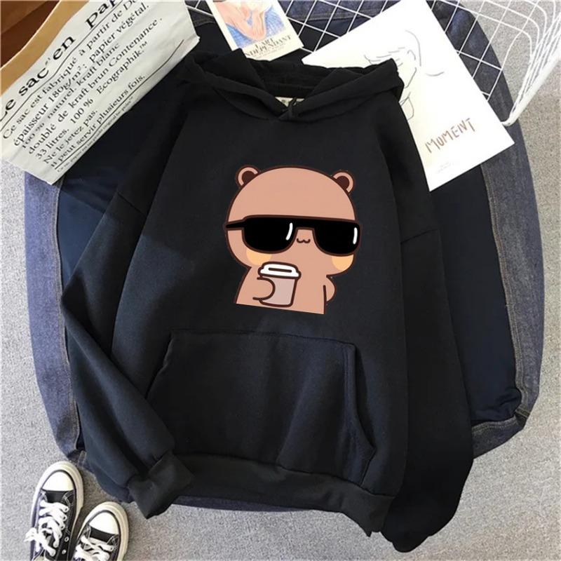 Anime Funny Womens Hoodie Bubu and Dudu Print Pullover Streetwear Hoodies Women Hip Hop Fleece Harajuku Y2K Unisex Sweatshirts