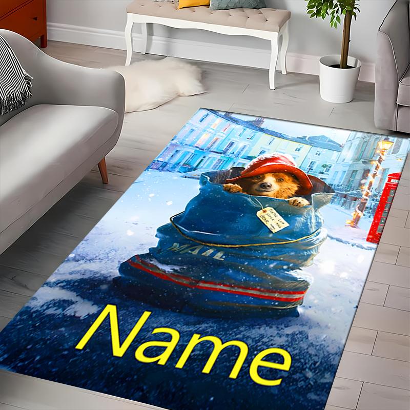 Custom personalization Paddington Bear Area Rug - Perfect For Kitchen, Bathroom,Laundry Room Decor Large Size Available,Gift All Seasons