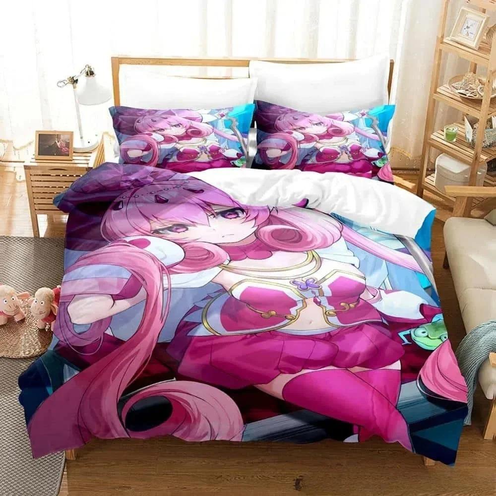 Модный 3D принт Аниме Розовые Девочки Ненека Постельное Белье Односпальный Полуторный Двуспальный Кинг Сайз Комплект для Кровати Взрослый Детский Спальня Комплекты Пододеяльников